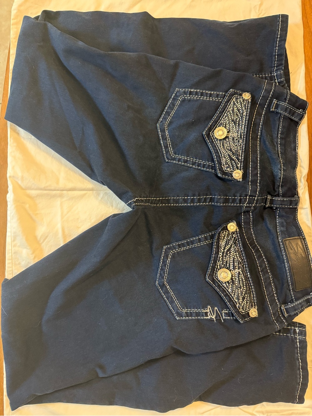 Seven Women’s Dark Blue Embellished Pocket Jeans